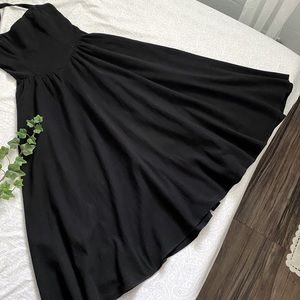 Free People boho gauze empire waist dress, black